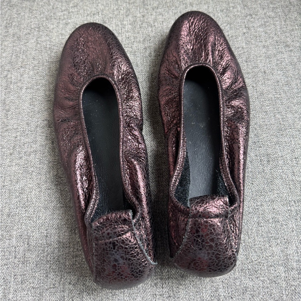 Arche Copper Metallic Leather Ballerina Flats Size 40 / US 9